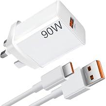 90W Turbo Fast Charger Plug for Xiaomi 17 15 Ultra/15T Pro/14 13 12 14T 13T 11T,Redmi Note 15 Pro+ 5g/14 13 12 11,Redmi 15C 14C 13C A5 A3,Poco X8 X7 X6 X5 M8 M7 F7 M6 Hypercharge Adapter and USB Cable