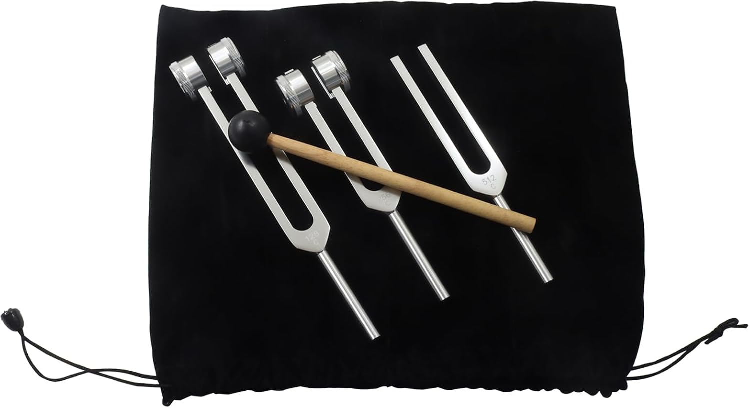 3 Pack Tuning Fork Set (128Hz, 256Hz, 512Hz)