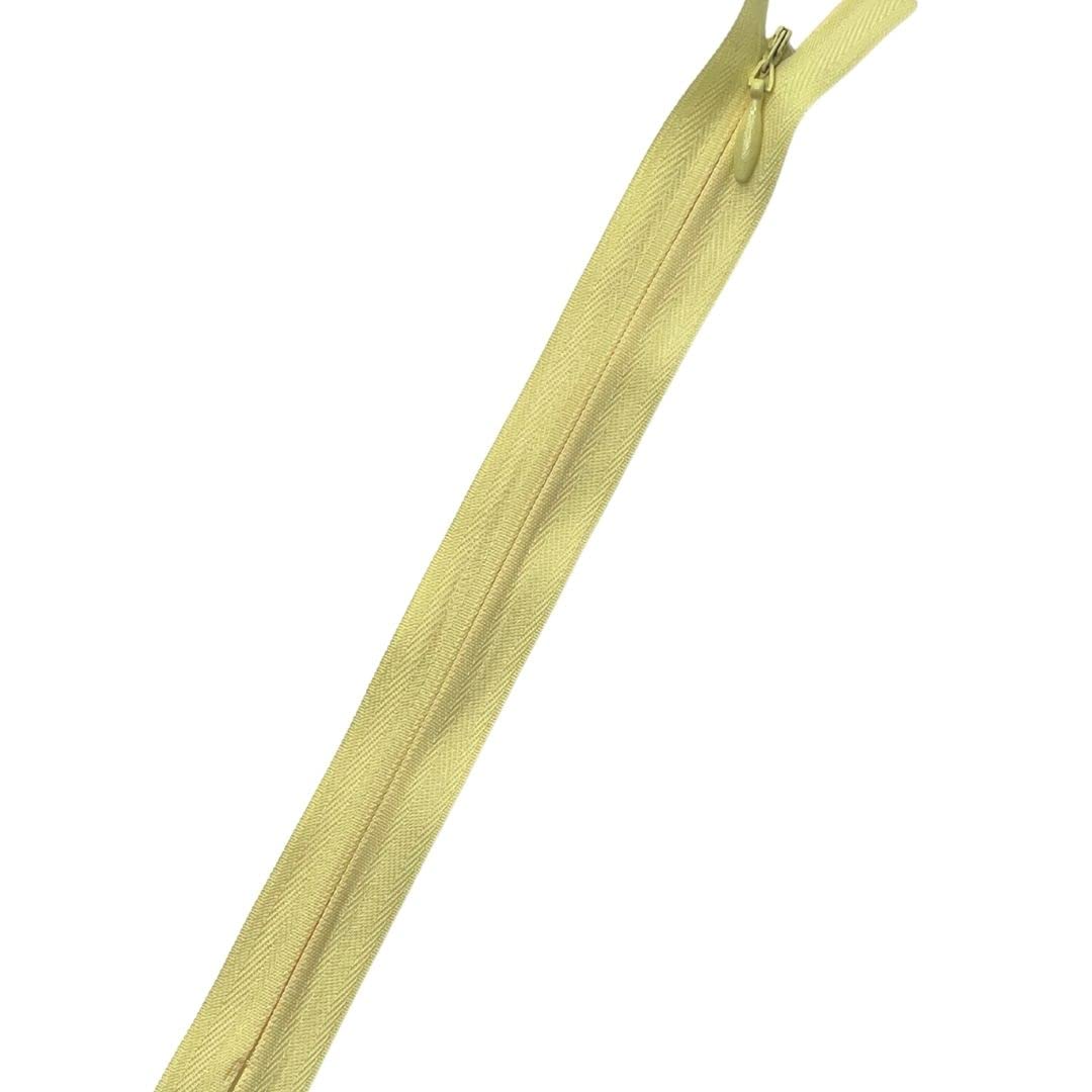 Plush Addict 22" Invisible Zip - Lemon 56Cm Concealed Zip For Dressmaking And Skirts - Closed Ended Zipper