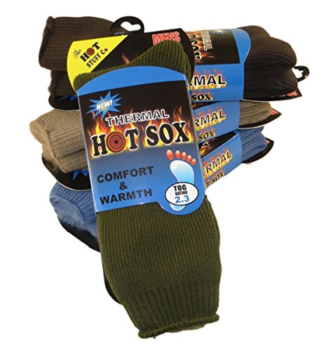Amco - Medias de fútbol - para hombre Negro AMCO® Mens 12 pair hot socks