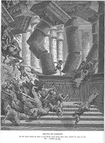 Toile Murale la Mort de Samson par Gustave Doré Impression Art Moderne 60x90cm