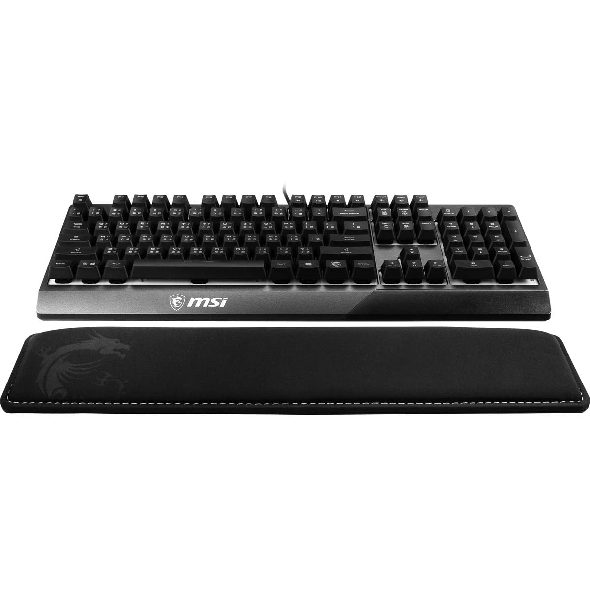 MSI Gaming-Tastatur-Handballenauflage – mit kühlendem Gel-Polster.