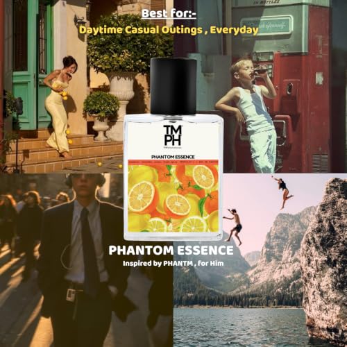 Image of TMPerfumehouse Phantom Essence EDP for Men | Fresh, Aromatic & Long Lasting Perfume Spray | Aromatic, Lavender & Green Fragrance | Luxury Gift for Him | TMPH | 50ml