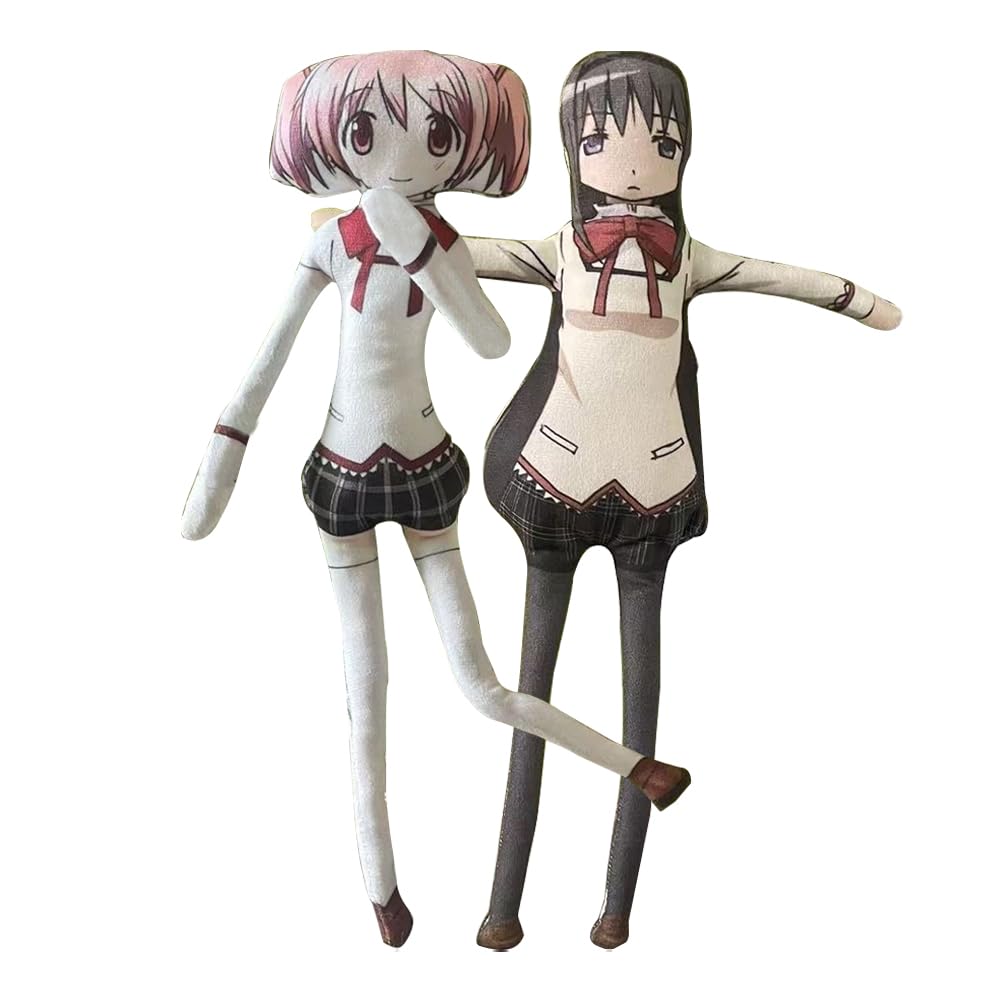 Zhongkaihua Anime Human-Shaped Plush Kaname Madoka Akemi Homura Figure Miki Sayaka/Kyouko/Tomoe Mami 28CM Twistable Built-in Wire Funny Pillow Throw Decorations โ image 1