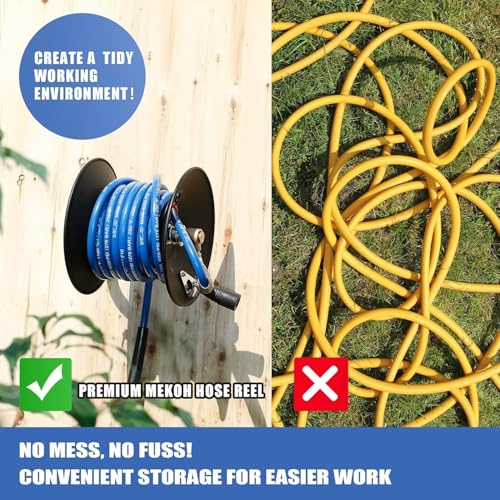 Heavy-Duty 50ft Wall-Mount Hose Reel