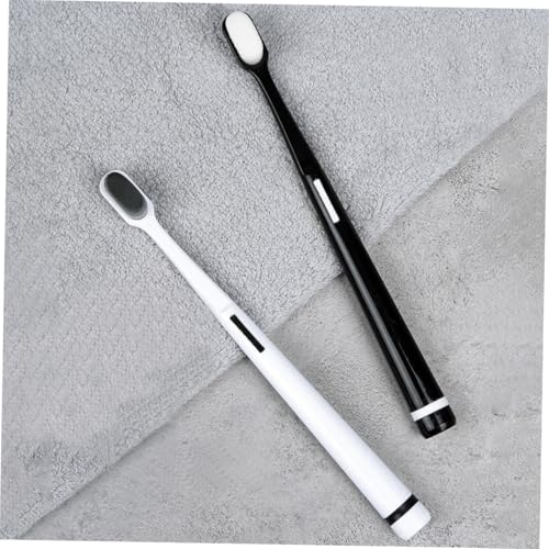 LRXIYODE 4 Stück Weiche Zahnbürste Empfindliche Zähne und Zahnfleischpflege Extra Weiche Borsten Ergonomischer Griff Geeignet für Schwangere und Alltägliche Mundhygiene Weiß und Schwarz – Bild 5
