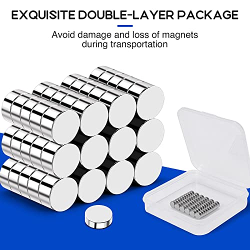 Image of 180PCS Small Round Magnets for Refrigerator, 6X3mm Multi-use Circle Button Tiny Rare Earth Magnet,Mini Neodymium Magnets for Whiteboard, Classroom, Office,Fridge