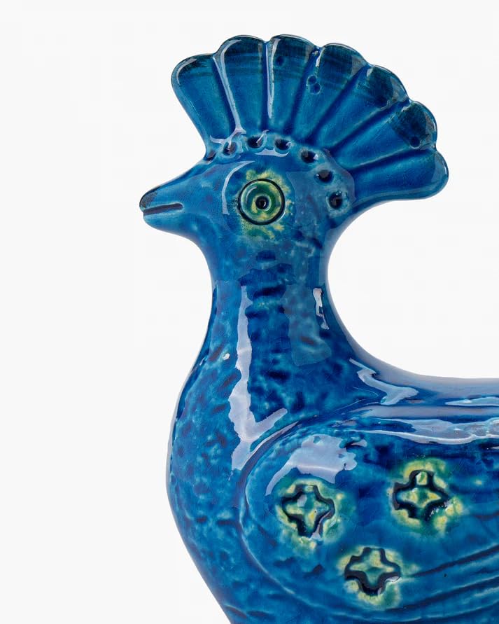 Amazon.co.jp: BITOSSI（ビトッシ）Rimini Blu 孔雀 陶器 オブジェ