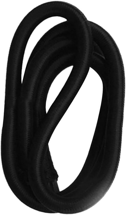 10mm Black Round Elastic Shock Cord Bungee Tie Down - - Easy Installation - for Roof Racks, Trailers, and Caravans - DIY Enthusiasts' Must-Have - 3m