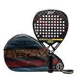 GROWPADEL Racchetta da Padel Uomo Donna Intermedio Avanzato in Carbonio 12K con Nucleo EVA Soft, Forma a diamante e Bilanciamento Medio, Superficie Ruvida per Spin, Custodia Termica Inclusa