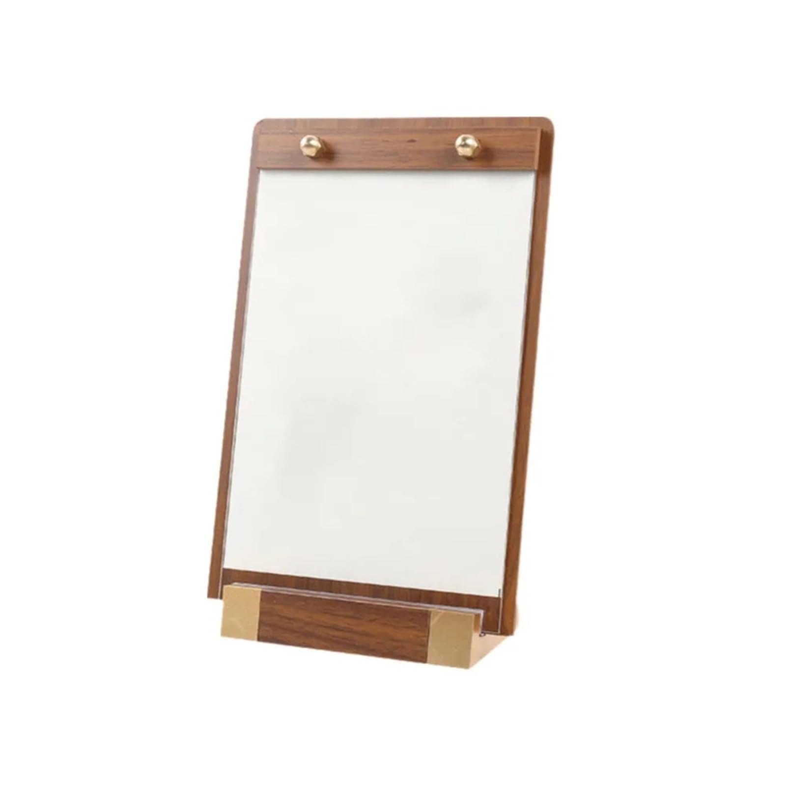 Zovloer 2pcs A4/A5 Walnut Wood Menu Clipboard Non-slip Base Horizontal/Vertical Table Sign Holder Detachable Menu Flyer Paper Stand Office(Vertical,A4)