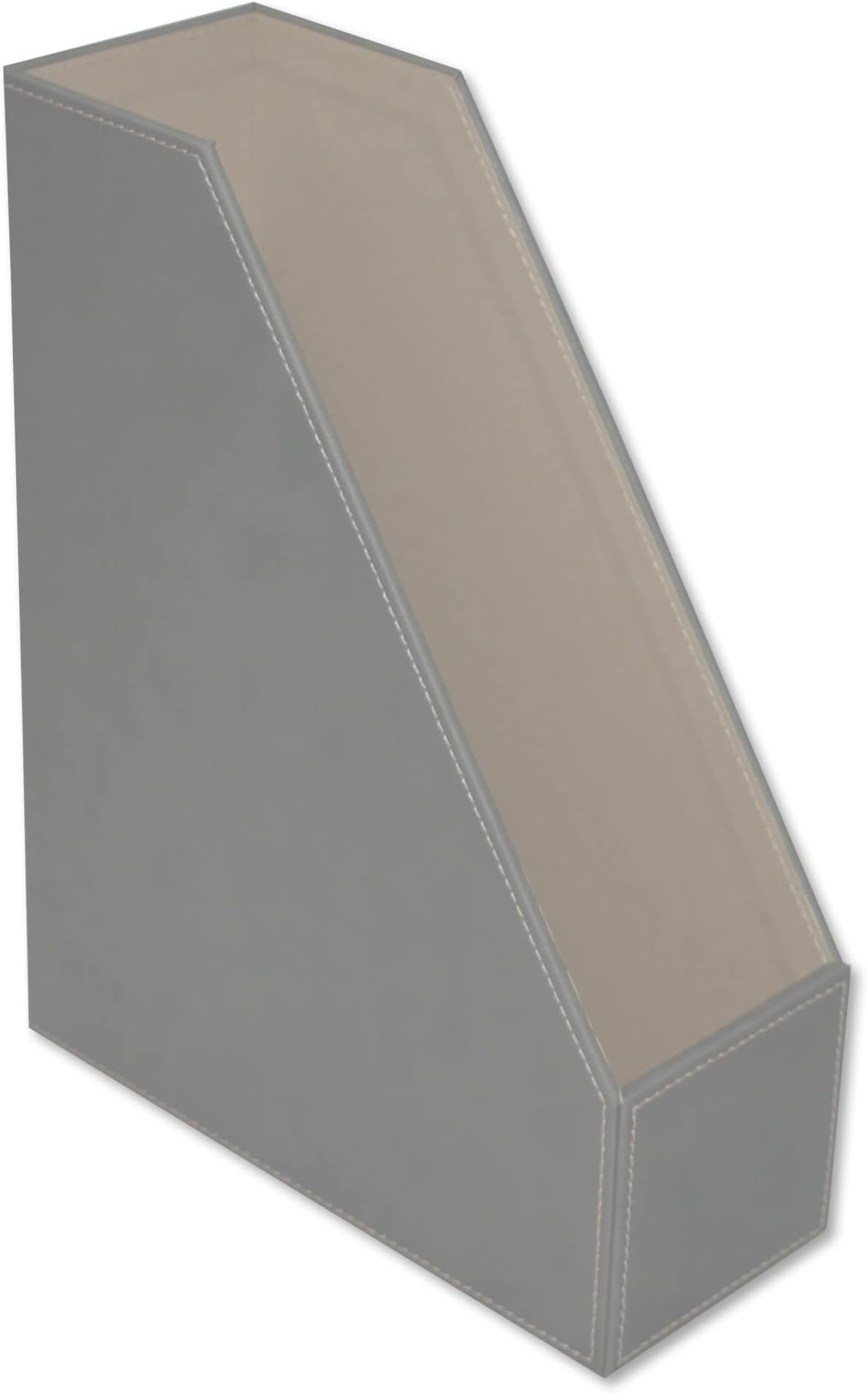 FIS® Magazine Holder, Size: 310x245x95mm, Italian PU Materials, Stitched Cover, Suitable Up to A4 Documents, Grey Color-FSDSMAGHOA4GY