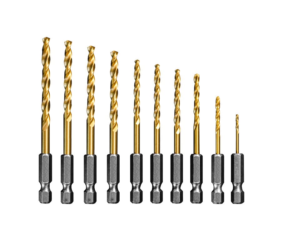 Metallbohrer-Set Cobalt Ø 1.5-5.0 Sechskantschaft, Titanium Coating, HSSCo (M35) | Hex Shank Drill Bit Set