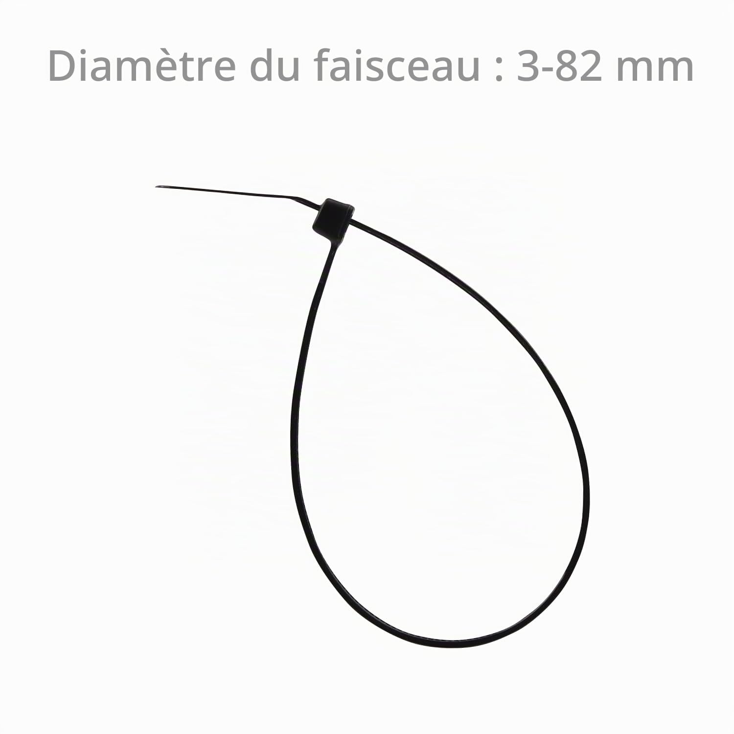 XINGO 1000 pièces Colliers de Serrage professionnelles, Noir-300mm x 4.8mm, Autobloquant, Attache Câble Résistant aux UV, Idéale pour l'intérieur et l'extérieur