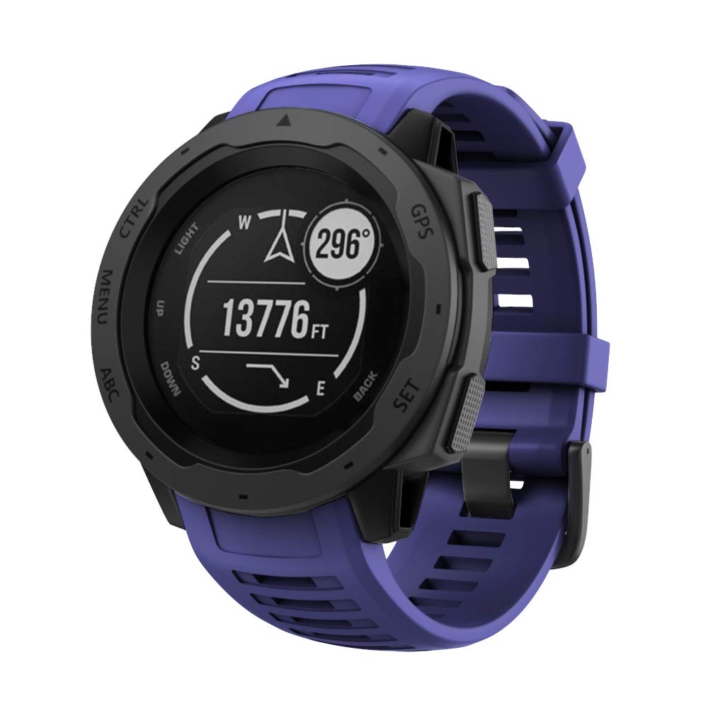 Cinturino Silicone Per Garmin Instinct - Ricambio Ufficiale, Verde Militare - Foto 6