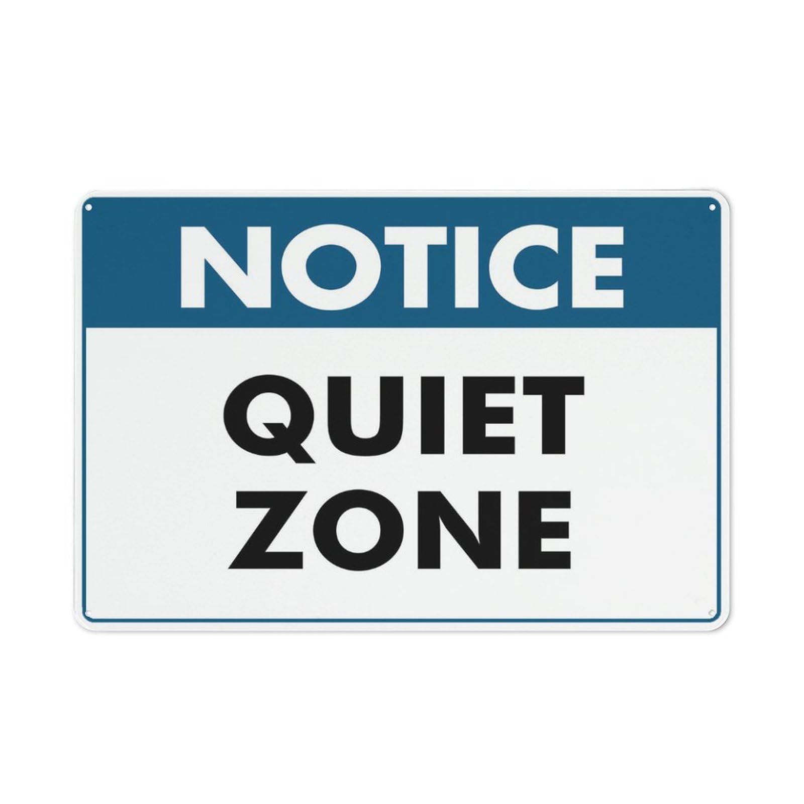 Notice Quiet Zone Sign Warning Tin Sign Home Kitchen Farm Garden Garage Wall Decor 12X8Inch