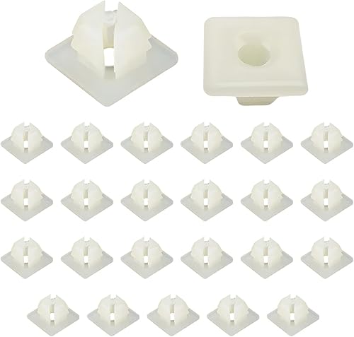 Miniatura 9 de Kewucn 50 piezas de insertos de tornillo de nailon para matrícula, sujetadores de clip de soporte de tuerca de matrícula delantera y trasera,