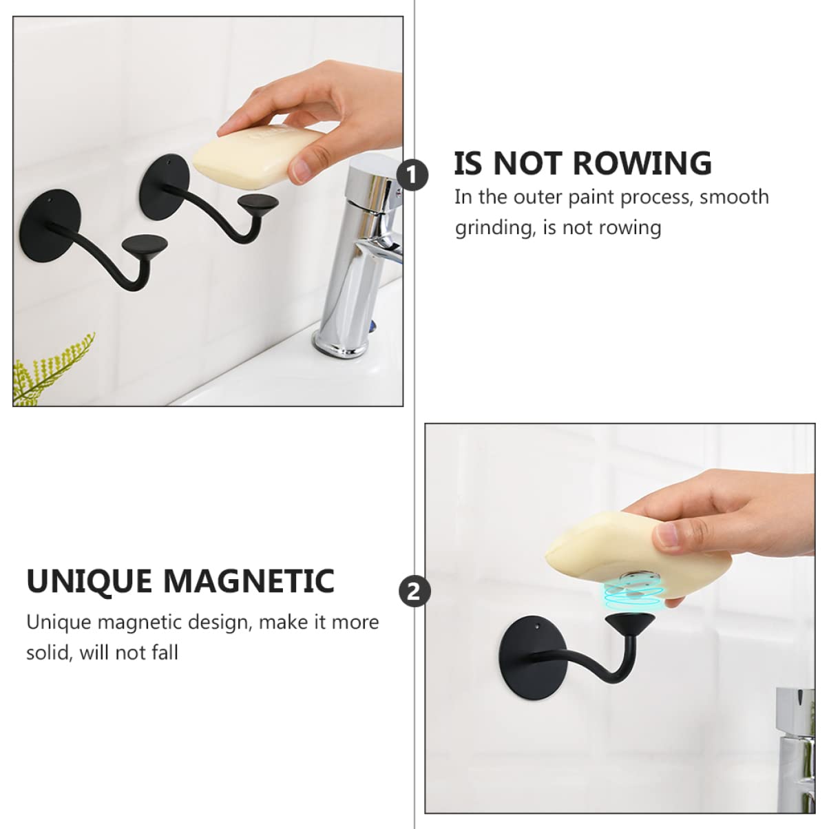 MAGICLULU 3stücke Magnetischer Seifenhalter Aus Edelstahl Wandmontage Seifenschale Mit Starker Saugnapf-Halterung Rostfrei Und Für Badezimmer Und Küche Elegantes Design Für Glatte