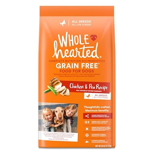 WholeHearted Grain Free All Life Stages Chicken & Pea Recipe Dry Dog Food 25 lbs.