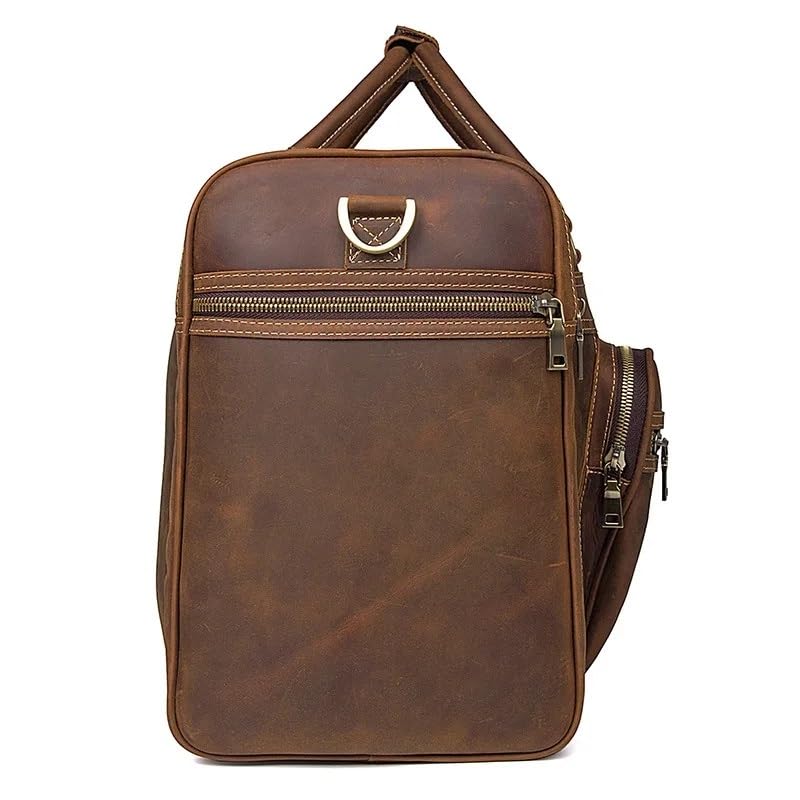 Leather Mens Travel Bag Waterproof Leather Overnight Bag for Male Hand Luggage Men Weekend Bag Business3