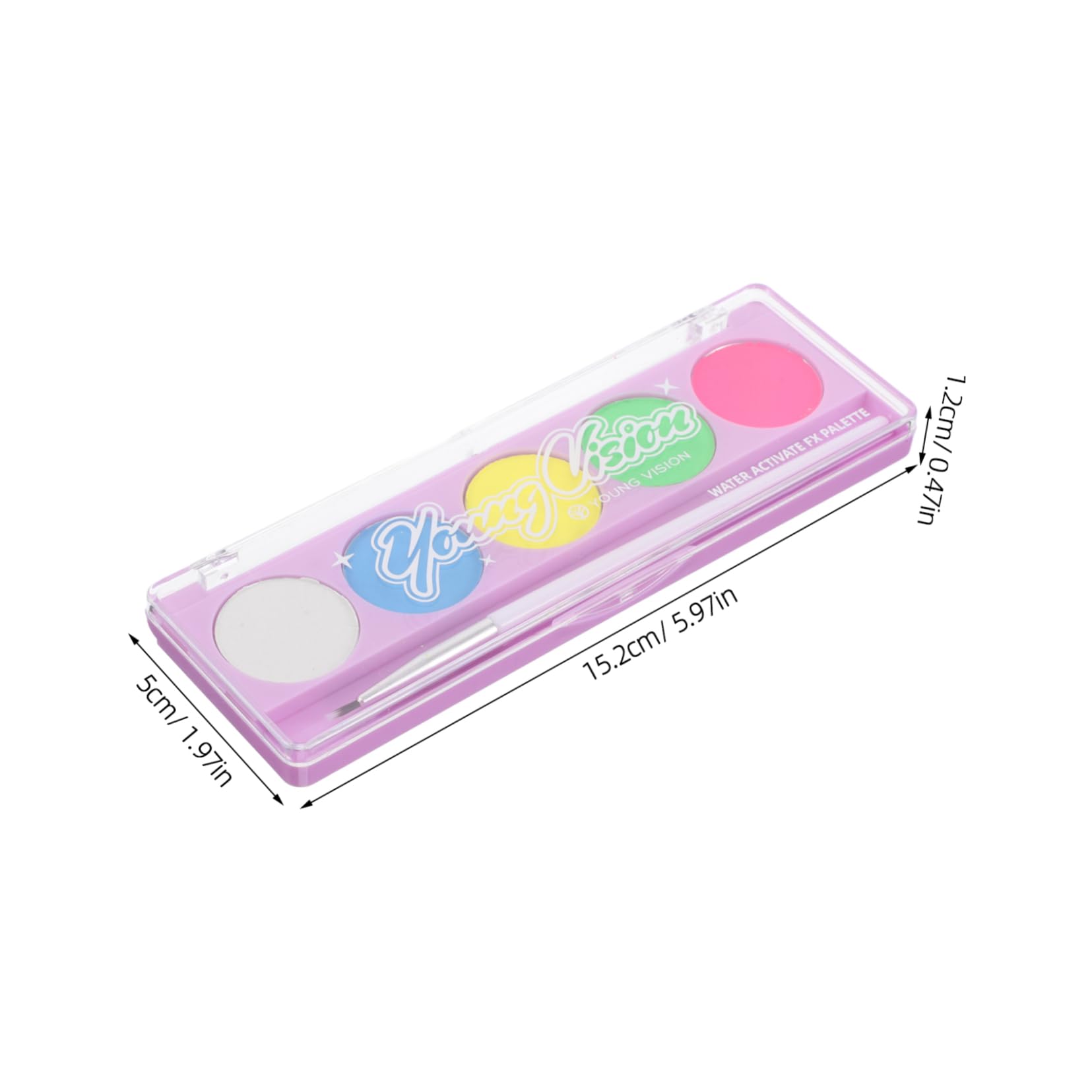 Gogogmee Glow-in-the-dark Face Paint Palette Water-activated Makeup for Halloween Neon Special Effects Makeup Kit Stage Performance Cosmetics Boys and Girls Adults Body Painting Set