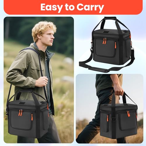 Portable Carrying Bag Compatible with Jackery Explorer 1000 V2, Soft Power Station Storage Case with Padding, Generator Covers with Side Zipper, Multi-Pocket, Shoulder Strap, 13.78*10.23*10.8in - Image 7