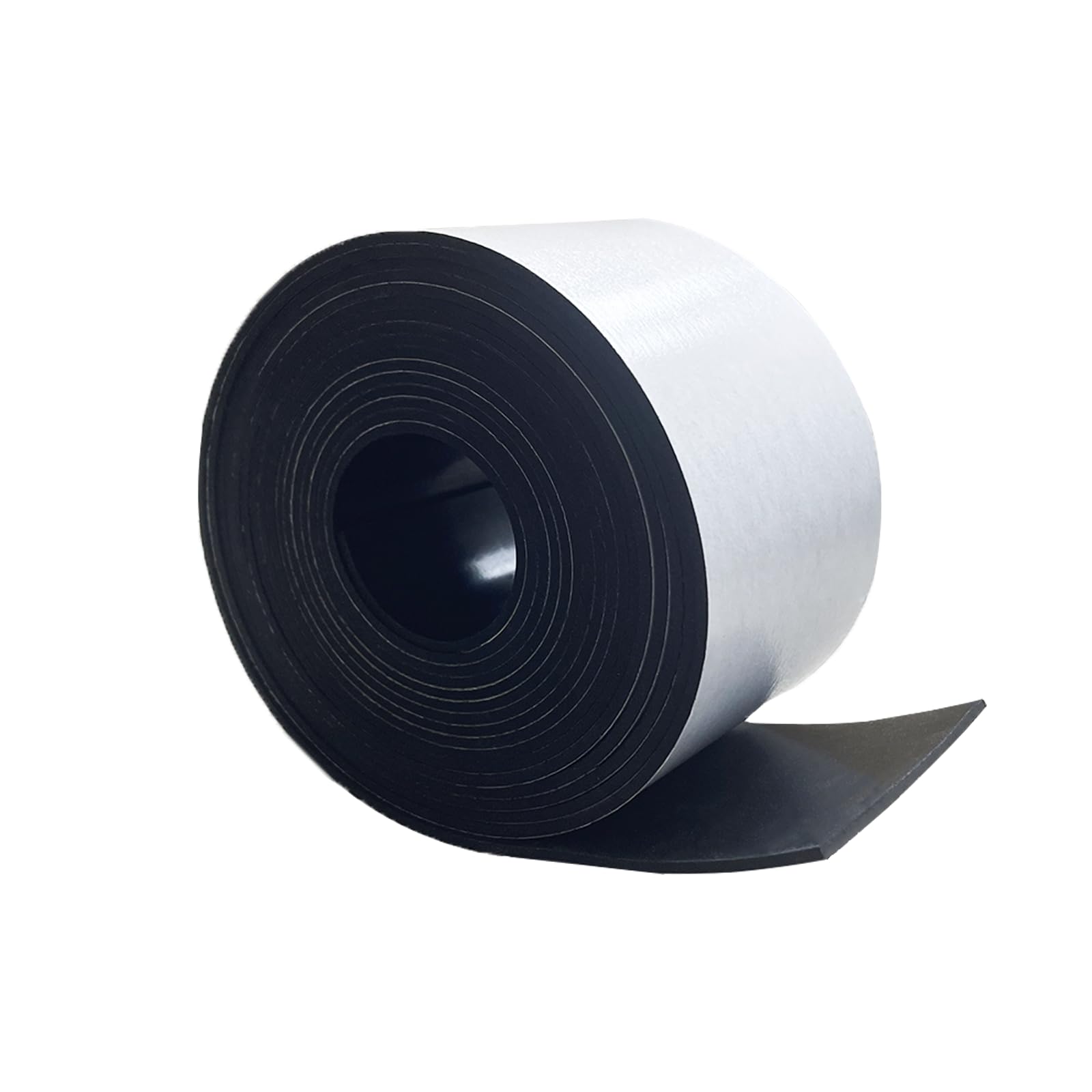Salimhib Solid Rubber Sheet with Adhesive 1/16 (.062)" Thick X 2" Wide X 10'Long, Solid Rubber Strips Rolls Self Adhesive for Gasket, Protection (2"
