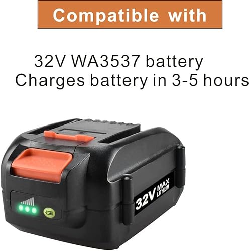 Miniatura 2 de WA3740 Cargador de batería de iones de litio de 32 voltios para baterías de iones de litio Worx WA3537