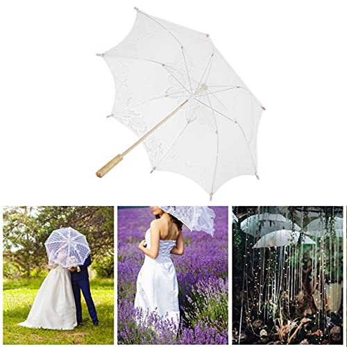 Parapluie en dentelle blanche Pilipane pliable pour se protéger du soleil avec élégance - 7