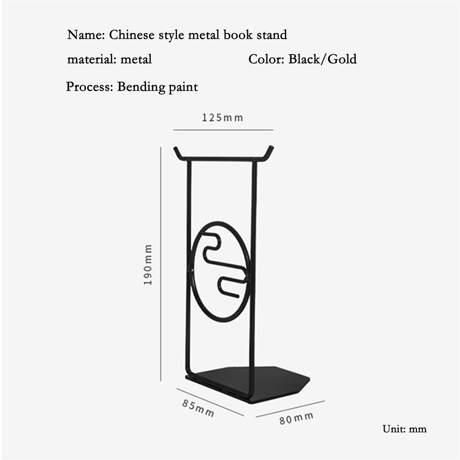 Buchstützen Kreativ geformte Buchstützen aus Metall im chinesischen Stil, Buchstütze, Ständer, Schreibtisch-Organizer, Aufbewahrung, Buchhalter, Regal, 2 Stück/Paar Buchstützen und Bücherregale (Colo