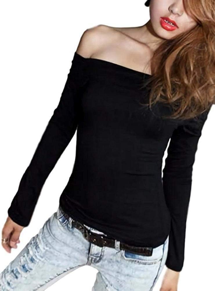 [ビューメンス] オフショルダー カットソー スリム レディース シャツ