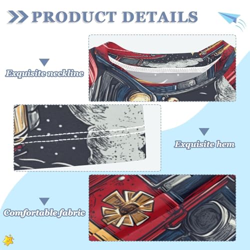 Boys Short Sleeve T-Shirts Cartoon Fire Engine Rashguard Kids Swim Shirts Sun UPF 50+ Multicoloured3