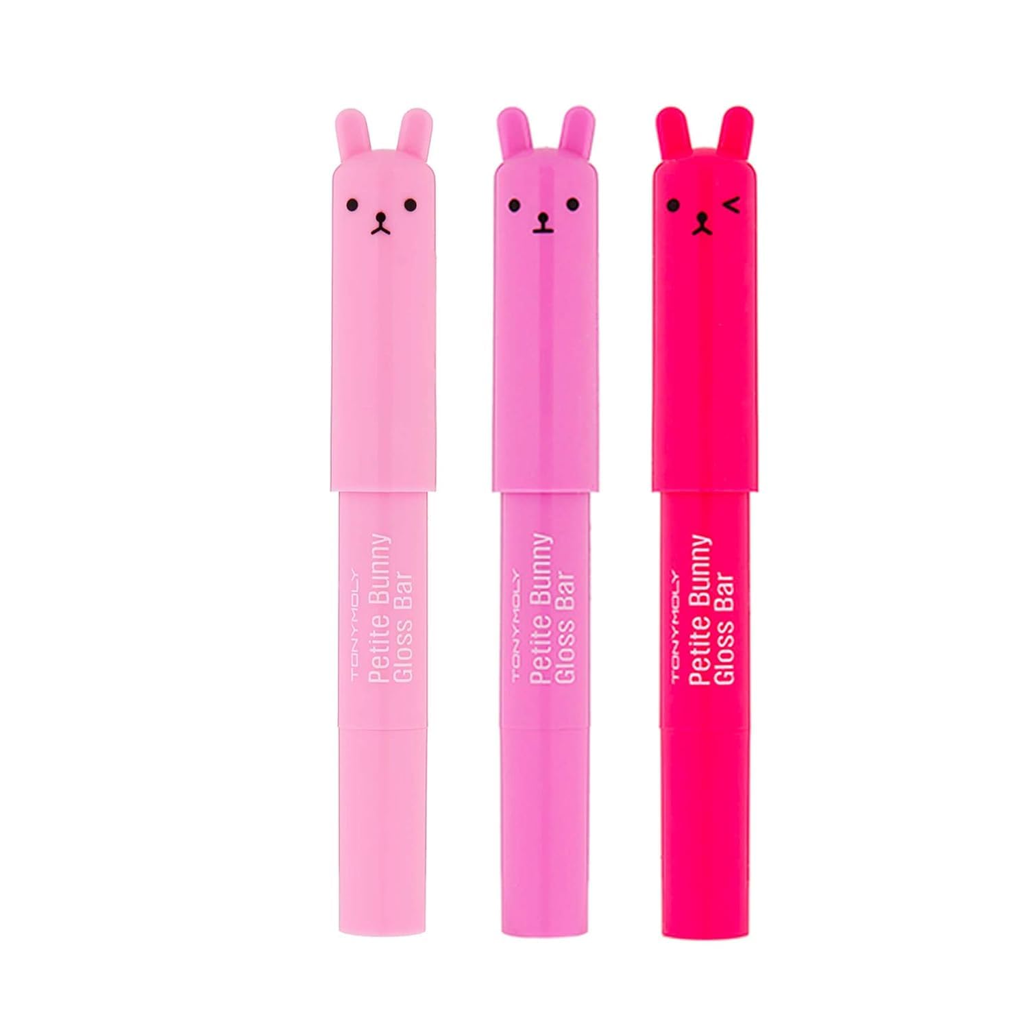 TONYMOLY Petit Bunny Lip Gloss for Women Long Lasting Lip Crayon Vitamin E Enriched Soften Moisturize Lips 3