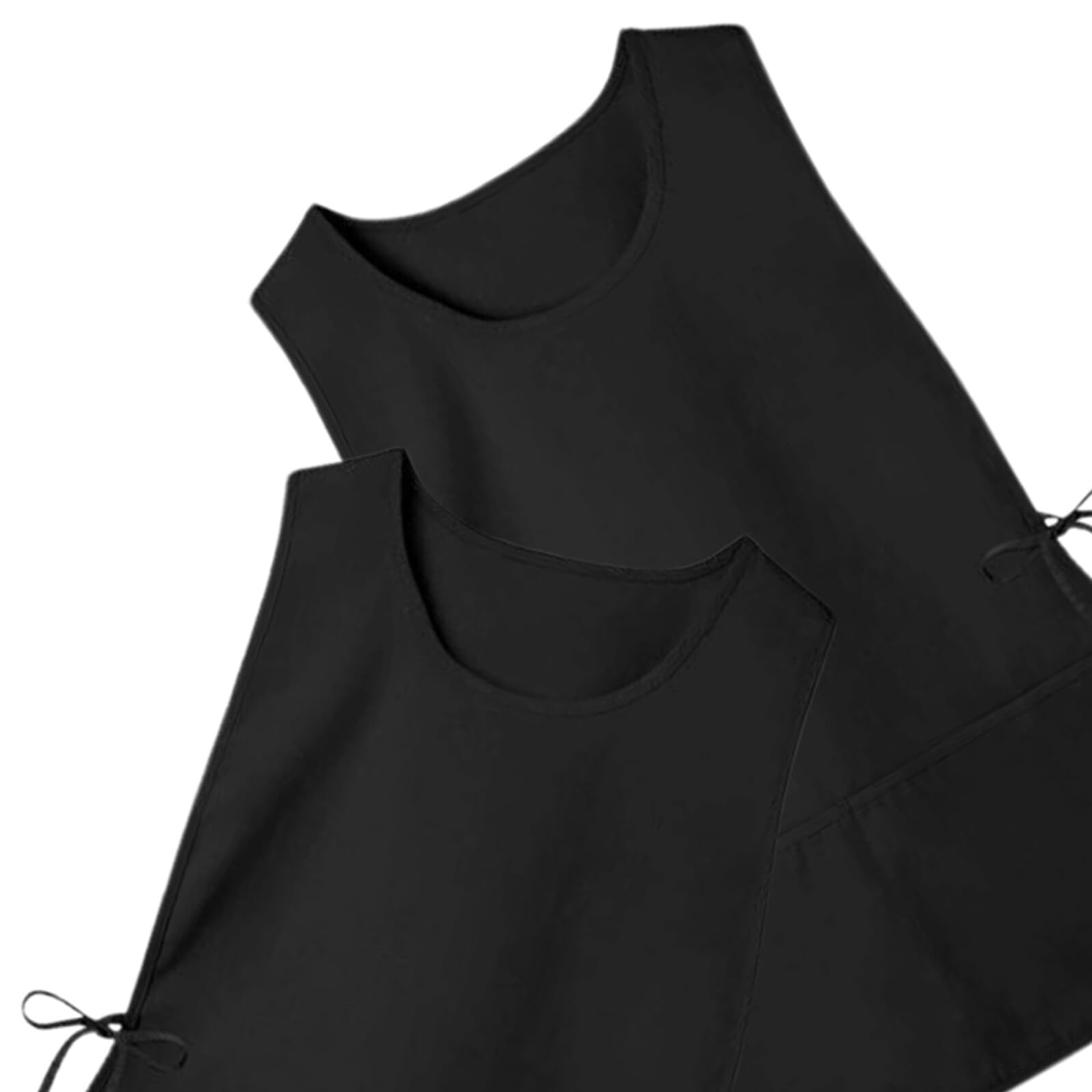 Tofficu Delantal de Peluquero Negro de 3 Piezas con Bolsillos Ajustables de Poliéster para Cocina y Estilismo Unisex para Hombres y Mujeres