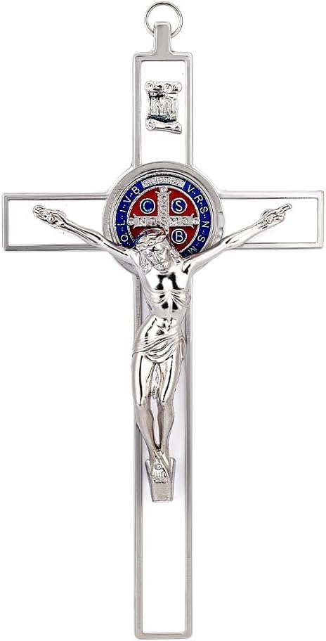 HOBBIESAY Standing Cross Decor 7.68 Inch Standing Crucifix with Detachable Stand Alloy Enamel Crucifixes Wall Cross Crucifixes Home Decoration for Home Party Gift Decor