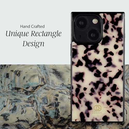 Image of COCOMII Rectangle for iPhone 15 Case, Ivory Tortoiseshell
