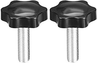 Tool parts Clamping Screw Knob - 38mm Dia Plum Hex Shaped Grips Knob M10 x 30mm Thread 2pcs