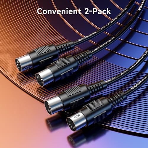 cable matters 2-pack 5 pin din midi cable 5 pin midi cable - 6 feet