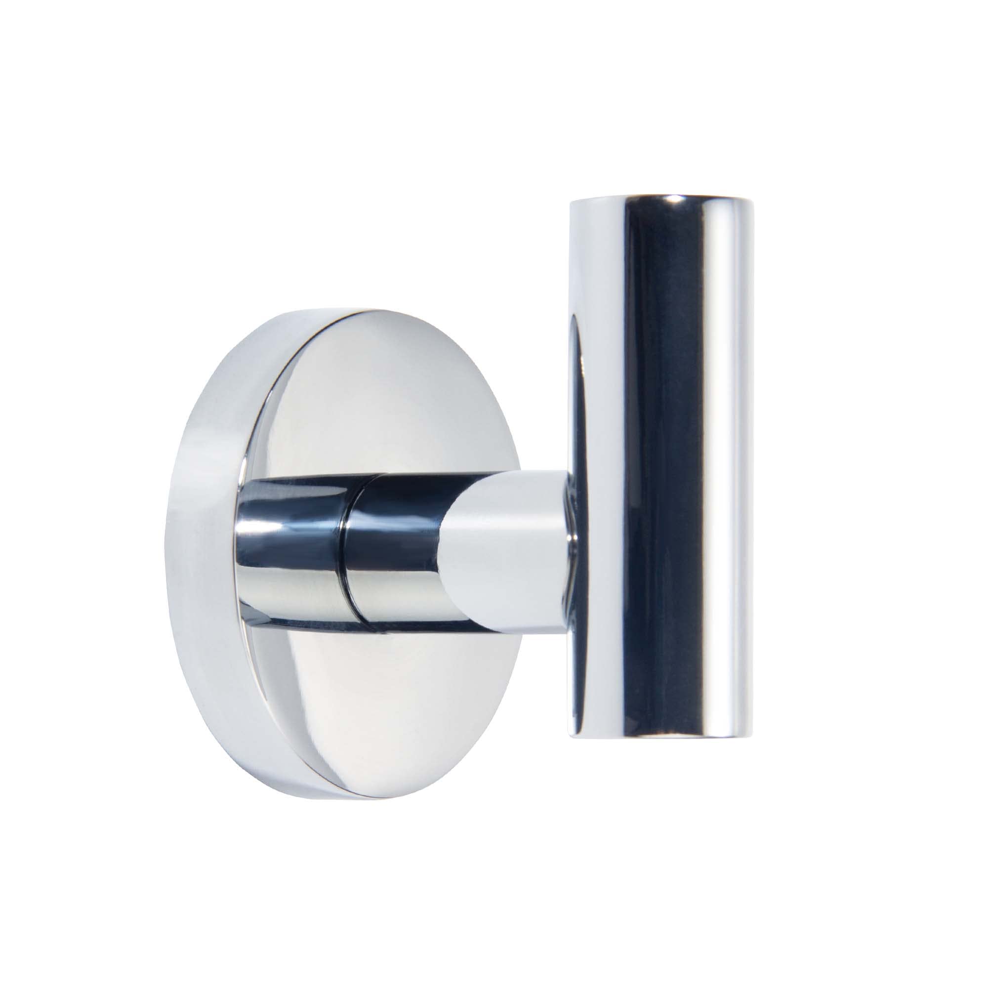 TUNNY 3 Pack Round Bathroom Towel Hooks - Chrome Robe & Coat Hooks for Bathroom & Bedroom