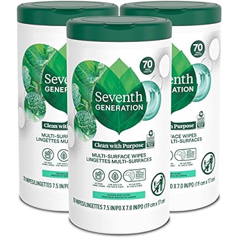 Seventh Generation Multi Purpose Wipes 70 count, Pack of 3 Cover