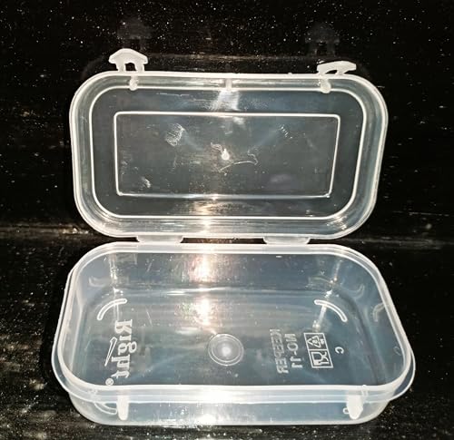 Image of R.P.S Traders Plastic Very Small Rectangular Storage Boxes (Clear, 8.75 x 3.75 x 2.5 Cm) - Set of 12, Rectangular