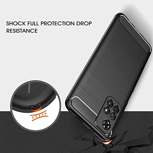 Image of NPRC Hybrid Ultra Slim Protective Case TPU Non-Slip Carbon Fiber Texture Shockproof Case Cover for Redmi Note 11T - Black