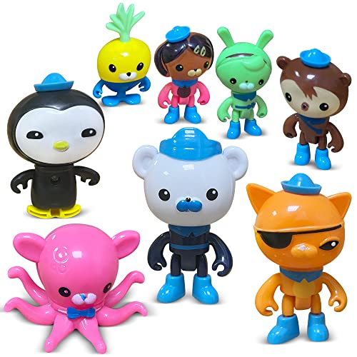 SINTETA CHANECALL Action Figures Toy, 8 Pcs Cake Topper Figures Decorations, Mini Animals Figurines Playset, Ocean Educational Toys Set for Kids for...