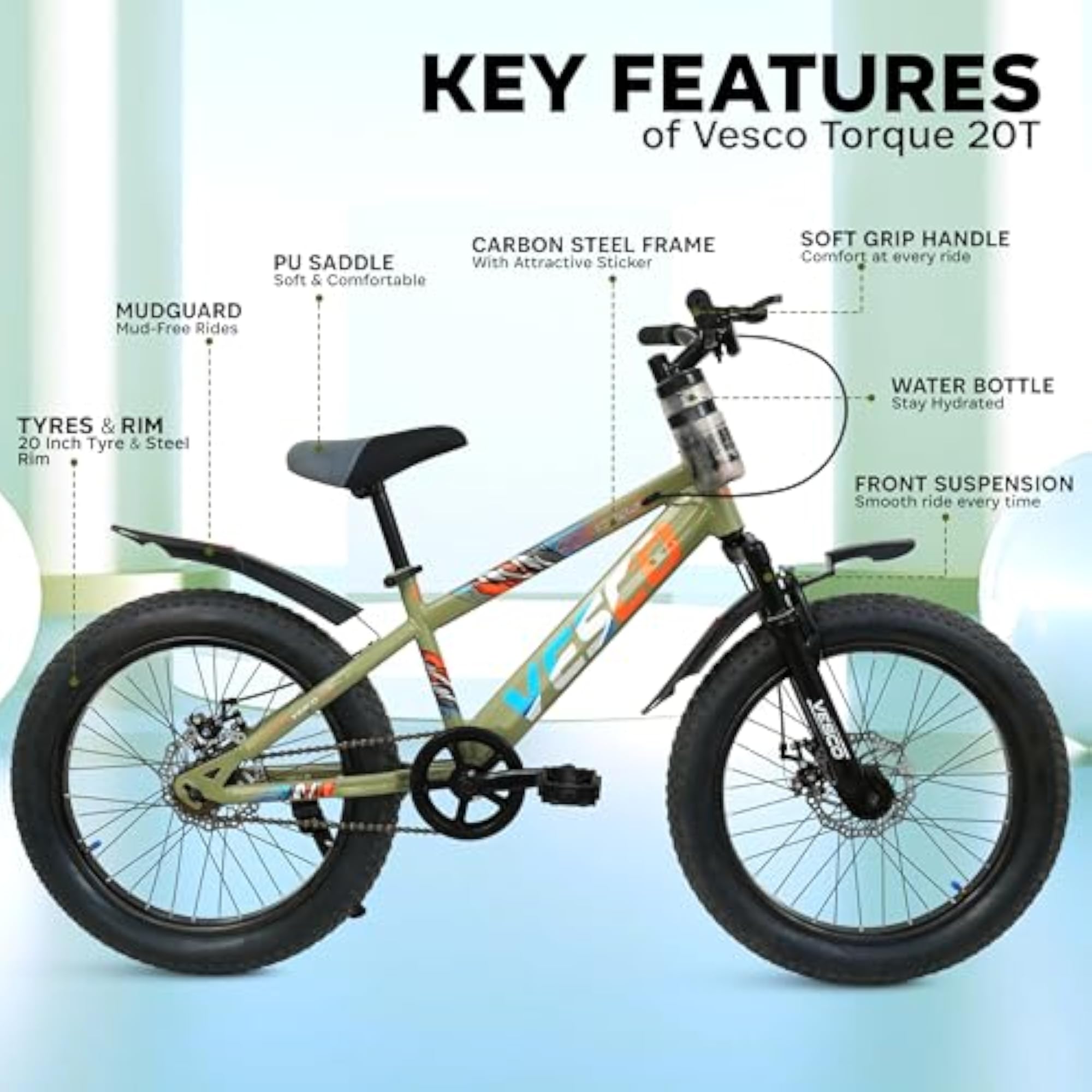 Torque 20T Premium Kids Cycle with Suspension