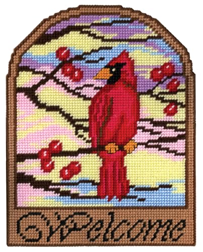 Design Works Crafts Welcome Cardinal Plastic Canvas Wall Dcor Kit