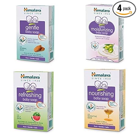 Himalaya Baby Care All Soaps Combo, (Pack of 4) 75g