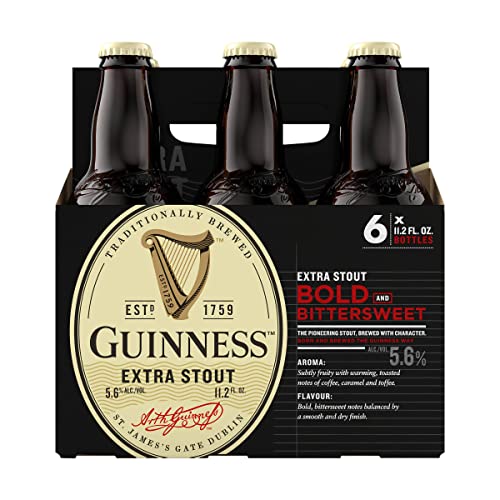 Guinness Extra Stout, 6pk, 11.2 Fl Oz bottles, 5.6 % ABV