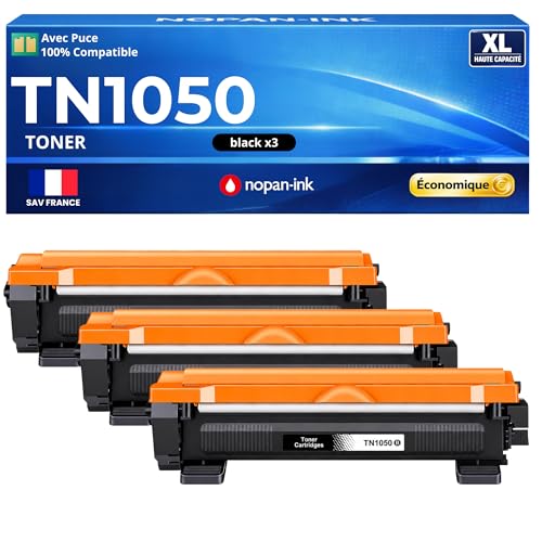 Toner TN-1050 compatible Brother DCP-1510 HL-1110 pack de 3 cartouches noir