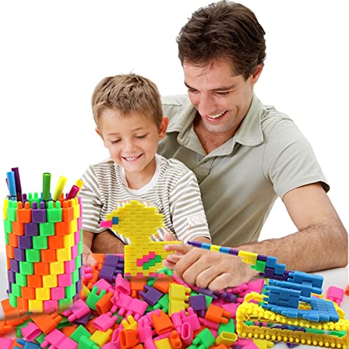Image of Gambit Bulid Structures Interlocking Play Mat Building Bullet Blocks Set (250 Pieces) Smart Activity Fun and Learning Train Blocks for Kids - Multi-Color