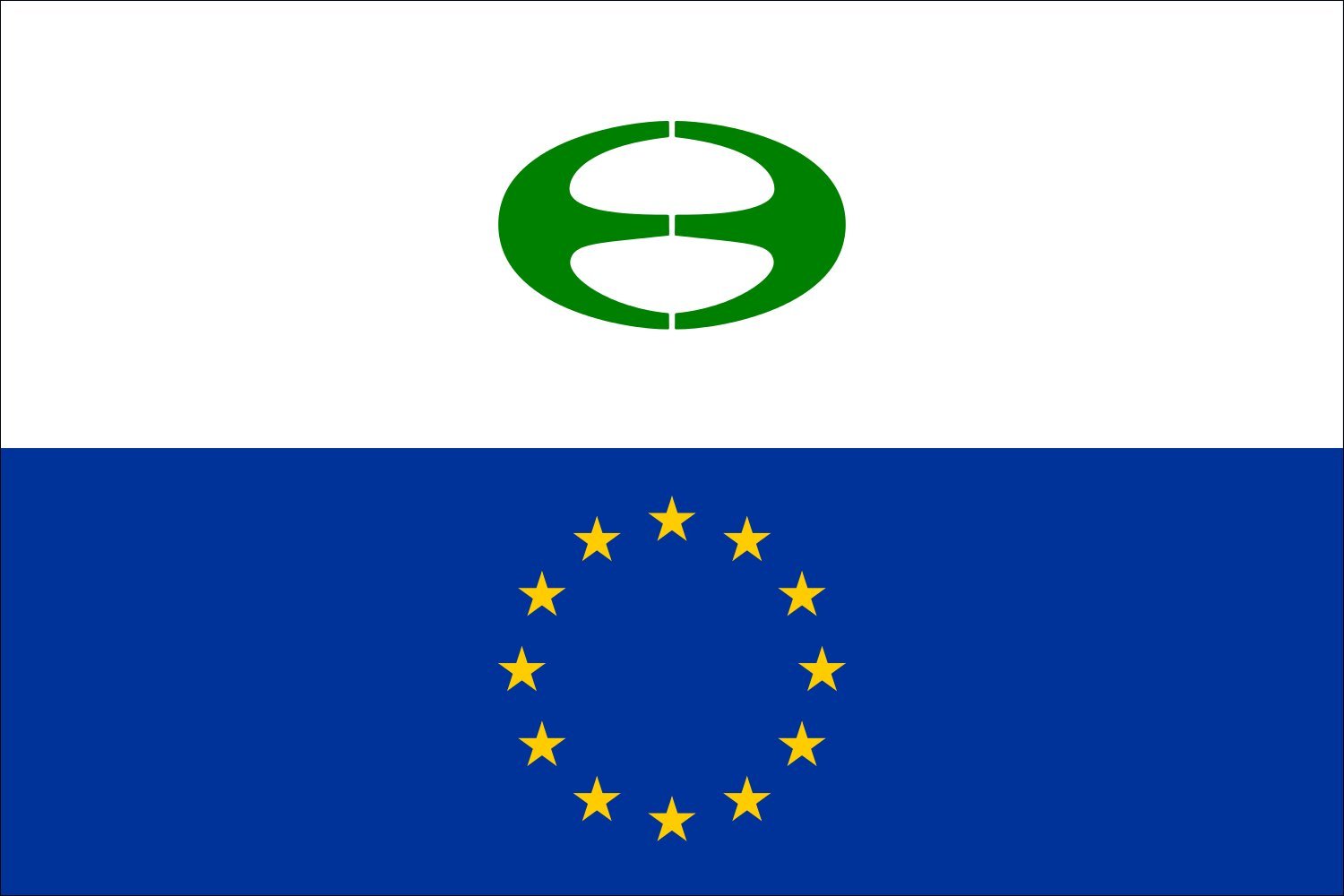 Drapeau Europe Esperanto grand format paysage résistant aux UV